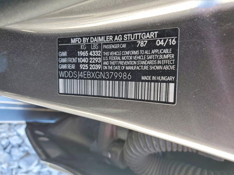 Продаж на аукціоні авто 2016 Mercedes-benz Cla, vin: WDDSJ4EBXGN379986, номер лоту: 46913886