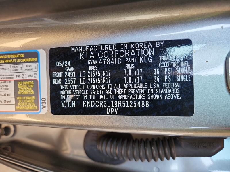 2024 Kia Niro Ev მანქანა იყიდება აუქციონზე, vin: KNDCR3L19R5125488, აუქციონის ნომერი: 46096316