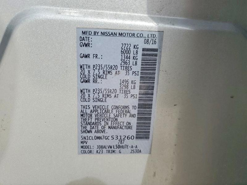 Aukcja sprzedaży 2016 Infiniti Qx60 Hybrid, vin: 5N1CL0MN7GC531260, numer aukcji: 79454055