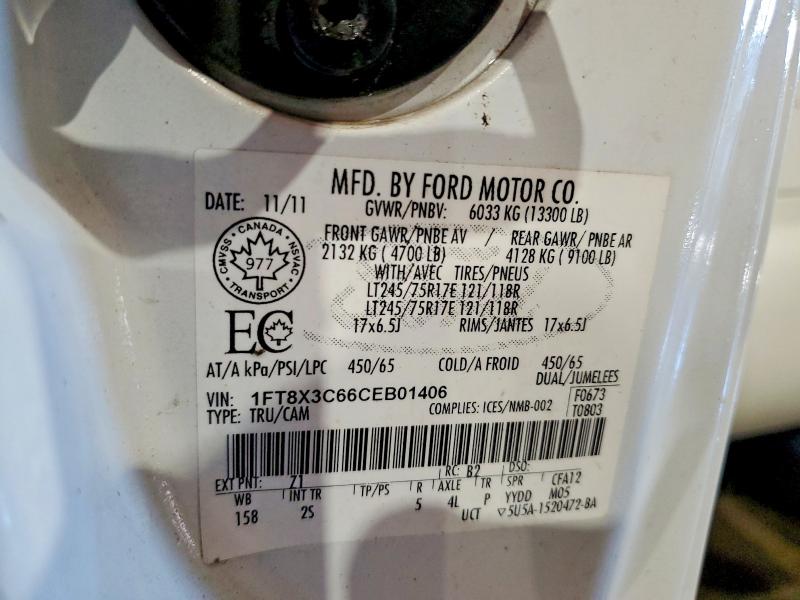 Продажа на аукционе авто 2012 Ford F350, vin: 1FT8X3C66CEB01406, номер лота: 76484835
