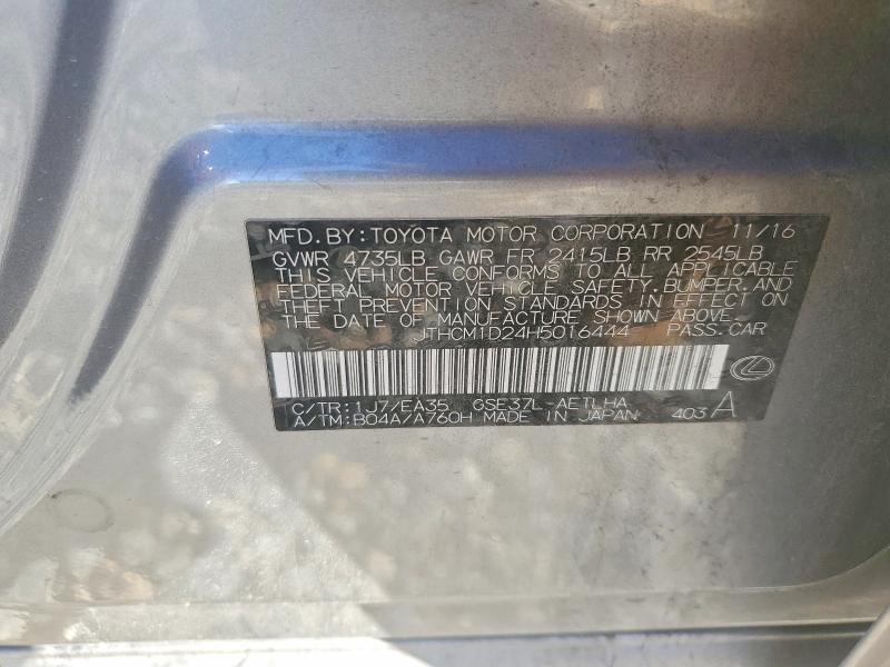 Aukcja sprzedaży 2017 Lexus Is, vin: JTHCM1D24H5016444, numer aukcji: 45678876