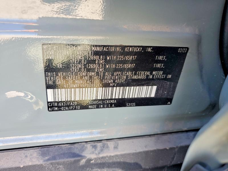 Продаж на аукціоні авто 2023 Toyota Rav4 Hybrid, vin: 4T3RWRFV6PU088264, номер лоту: 46055786