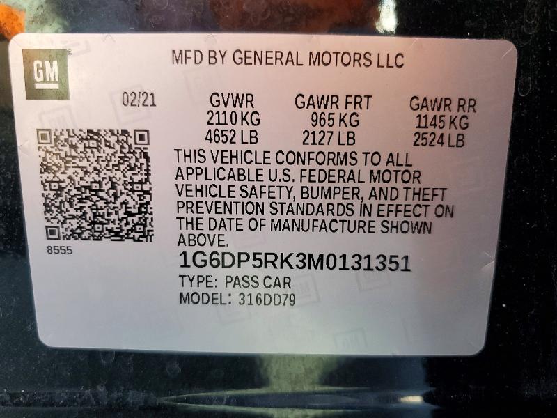 Продажа на аукционе авто 2021 Cadillac Ct5, vin: 1G6DP5RK3M0131351, номер лота: 47203326