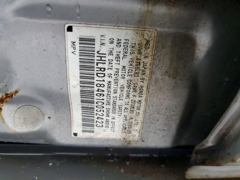 78795415 :رقم المزاد ، JHLRD18461C052423 vin ، 2001 Honda Cr-v مزاد بيع