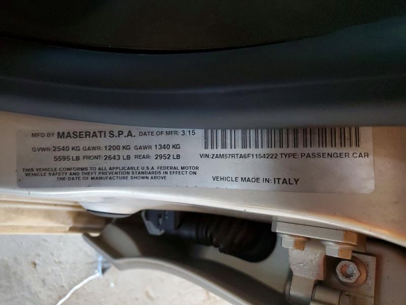 Продажа на аукционе авто 2015 Maserati Ghibli, vin: ZAM57RTA6F1154222, номер лота: 46007956