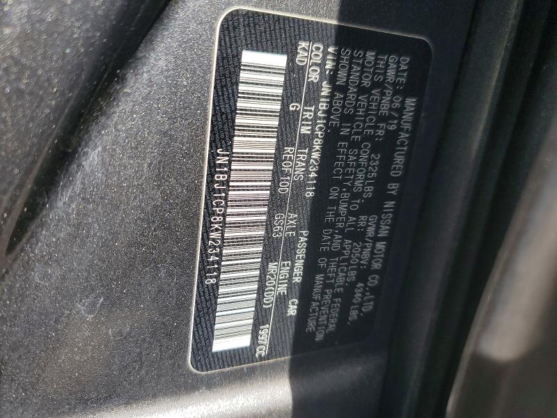 Aukcja sprzedaży 2019 Nissan Rogue Sport, vin: JN1BJ1CP8KW234118, numer aukcji: 45544516
