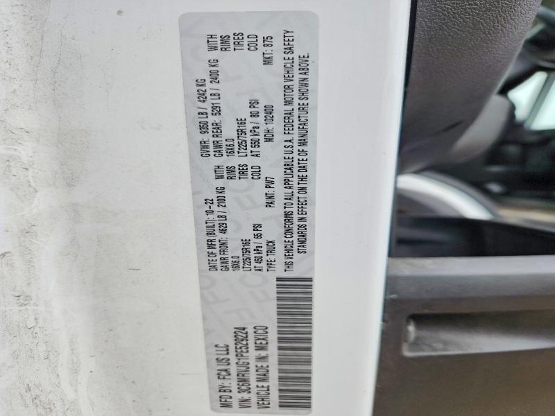 79058665 :رقم المزاد ، 3C6MRVJG1PE529224 vin ، 2023 Ram Promaster 3500 مزاد بيع