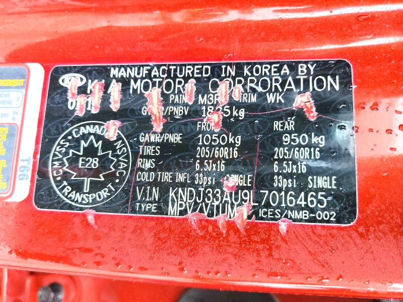 41667376 :رقم المزاد ، KNDJ33AU9L7016465 vin ، 2020 Kia Soul مزاد بيع
