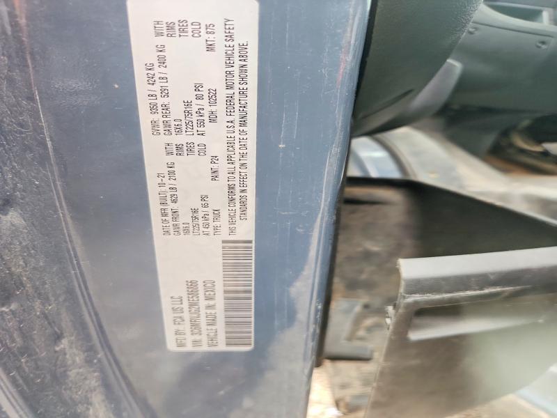 2021 Ram Promaster 3500 მანქანა იყიდება აუქციონზე, vin: 3C6MRVJG2ME586866, აუქციონის ნომერი: 47230326