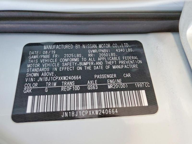 Продажа на аукционе авто 2019 Nissan Rogue Sport, vin: JN1BJ1CPXKW240664, номер лота: 47204366