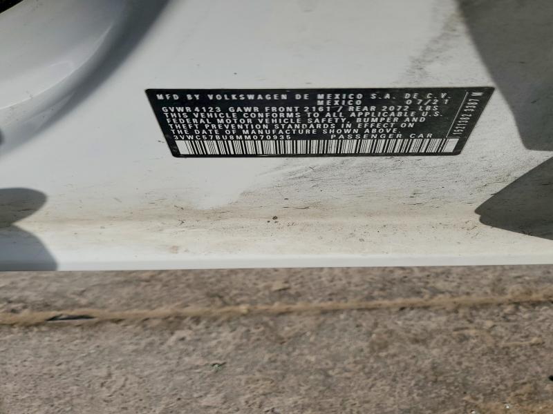 Продажа на аукционе авто 2021 Volkswagen Jetta, vin: 3VWC57BU8MM070935, номер лота: 41751856