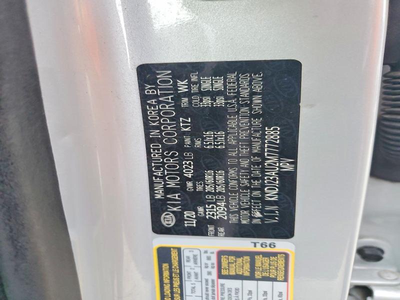 Aukcja sprzedaży 2021 Kia Soul, vin: KNDJ23AU2M7772885, numer aukcji: 47984236