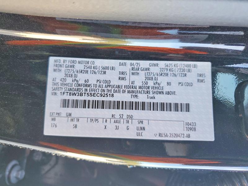 Продаж на аукціоні авто 2025 Ford F350, vin: 1FT8W3BT5SEC92518, номер лоту: 46750996