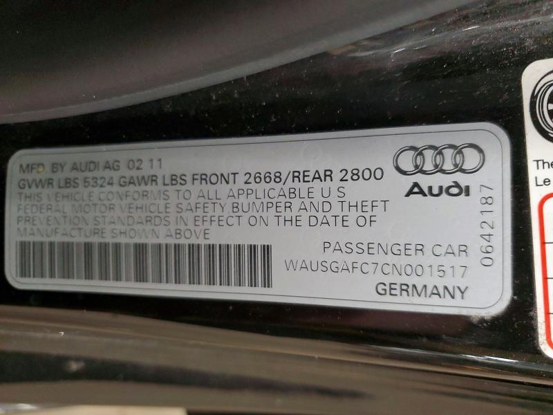 Продажа на аукционе авто 2012 Audi A7, vin: WAUSGAFC7CN001517, номер лота: 47881746