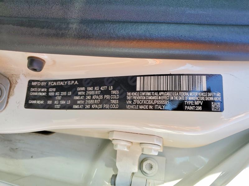 Aukcja sprzedaży 2018 Fiat 500x, vin: ZFBCFXCBXJP656591, numer aukcji: 46030346