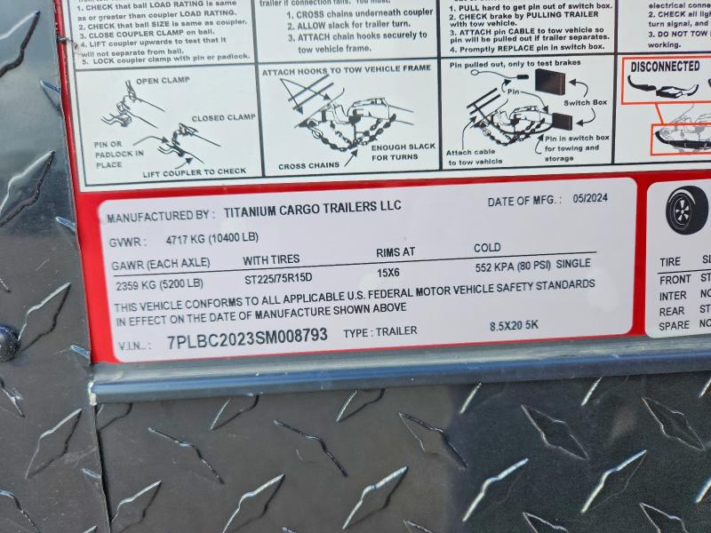 Продаж на аукціоні авто 2025 Titanium Cargo Enclosed Cargo, vin: 7PLBC2023SM008793, номер лоту: 46832696