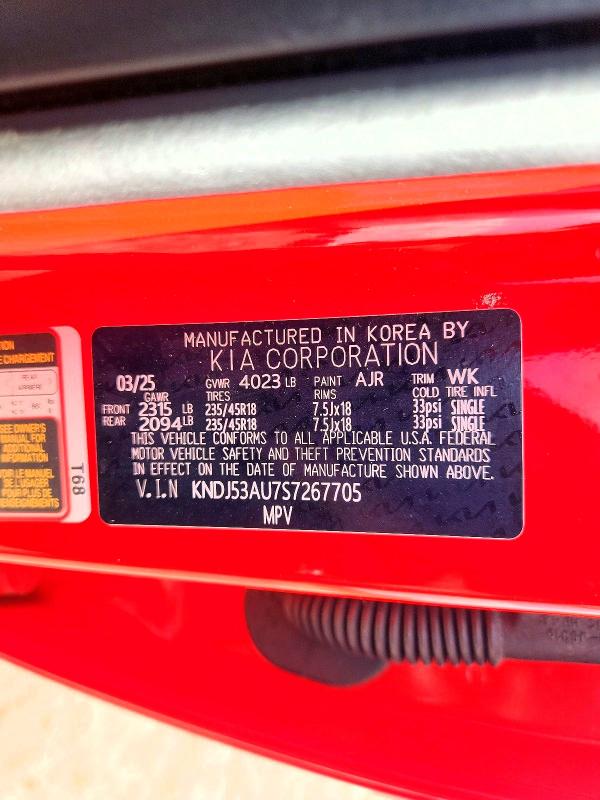 Продаж на аукціоні авто 2025 Kia Soul, vin: KNDJ53AU7S7267705, номер лоту: 48085916