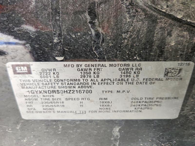 Aukcja sprzedaży 2017 Cadillac Xt5, vin: 1GYKNDRS0HZ216700, numer aukcji: 79173885