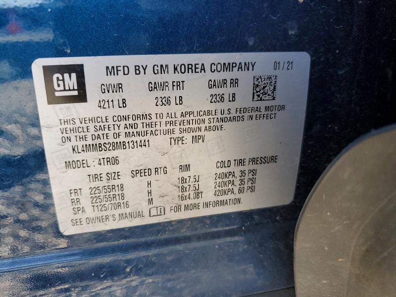 Продаж на аукціоні авто 2021 Buick Encore Gx, vin: KL4MMBS28MB131441, номер лоту: 42007666