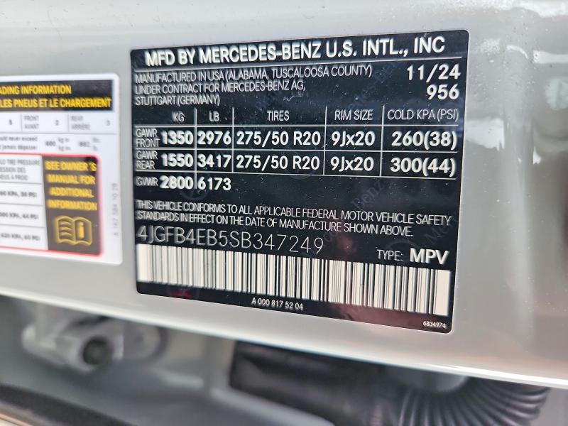 Продажа на аукционе авто 2025 Mercedes-benz Gle, vin: 4JGFB4EB5SB347249, номер лота: 41809236
