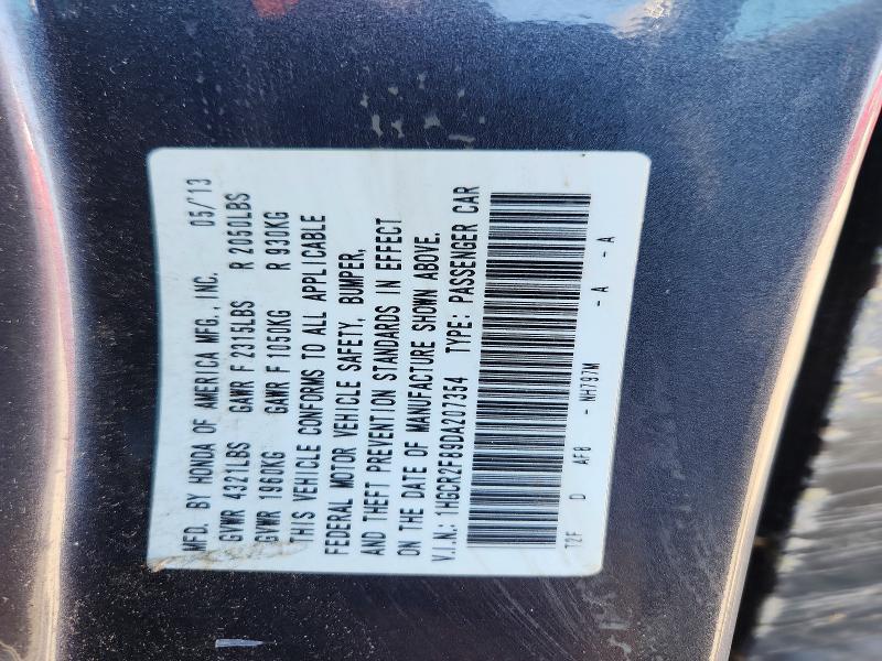 46768526 :رقم المزاد ، 1HGCR2F89DA207354 vin ، 2013 Honda Accord مزاد بيع