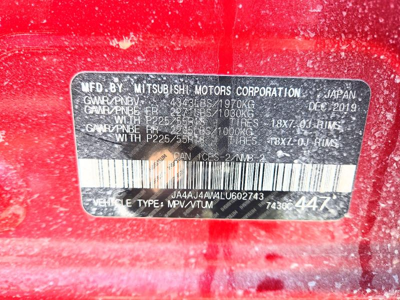 Продажа на аукционе авто 2020 Mitsubishi Rvr, vin: JA4AJ4AW4LU602743, номер лота: 46437746