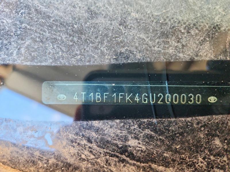 79638345 :رقم المزاد ، 4T1BF1FK4GU200030 vin ، 2016 Toyota Camry مزاد بيع