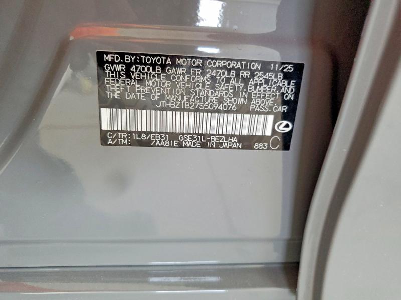 Aukcja sprzedaży 2025 Lexus Is 350, vin: JTHBZ1B27S5094076, numer aukcji: 41620076