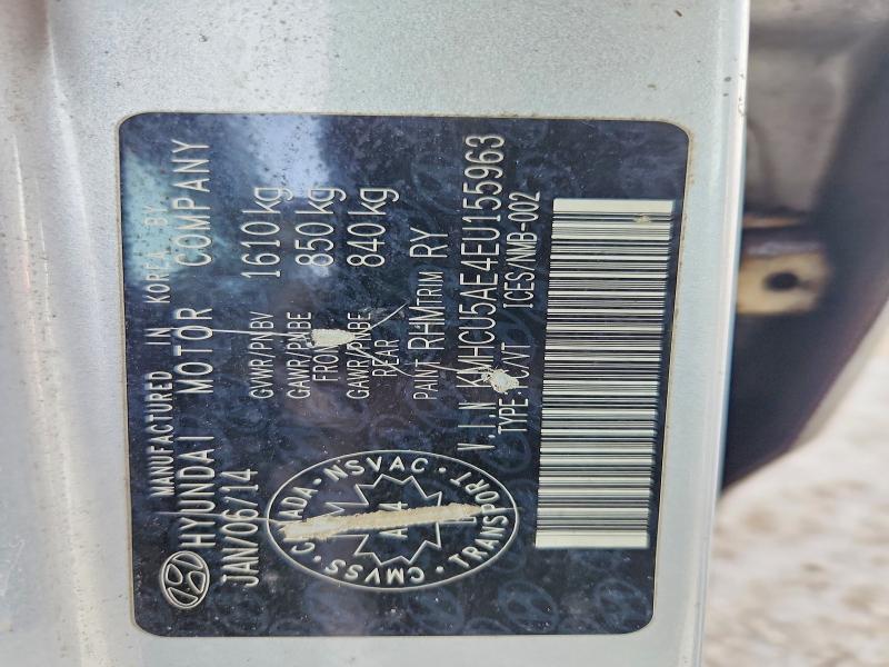 78997305 :رقم المزاد ، KMHCU5AE4EU155963 vin ، 2014 Hyundai Accent مزاد بيع