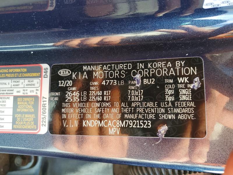 Продажа на аукционе авто 2021 Kia Sportage, vin: KNDPMCAC8M7921523, номер лота: 48056826