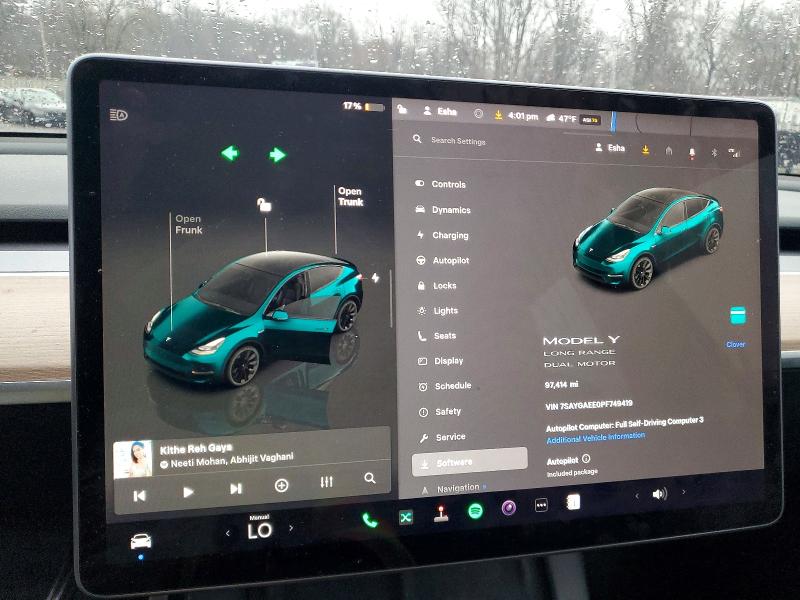 79509955 :رقم المزاد ، 7SAYGAEE0PF749419 vin ، 2023 Tesla Model Y مزاد بيع