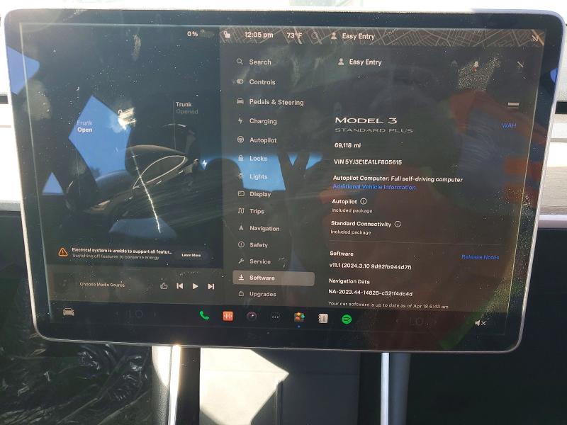 Продаж на аукціоні авто 2020 Tesla Model 3, vin: 5YJ3E1EA1LF805615, номер лоту: 45663136