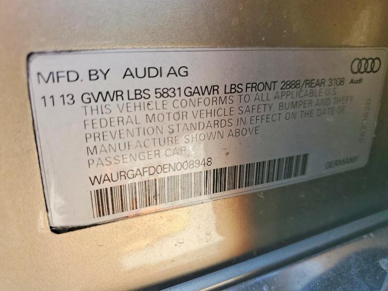 Продажа на аукционе авто 2014 Audi A8, vin: WAURGAFD0EN008948, номер лота: 47017696