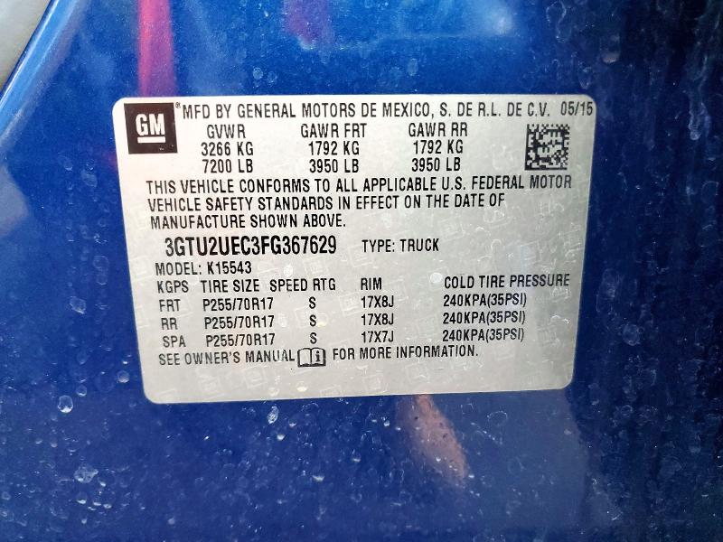 Продажа на аукционе авто 2015 Gmc Sierra, vin: 3GTU2UEC3FG367629, номер лота: 79775645