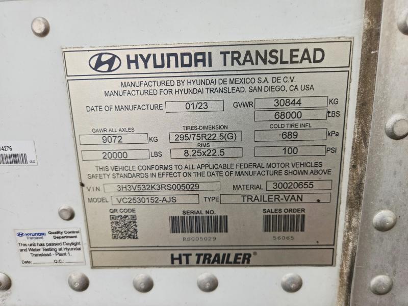 Aukcja sprzedaży 2024 Hyundai Translead Inc Unknown, vin: 3H3V532K3RS005029, numer aukcji: 48091676