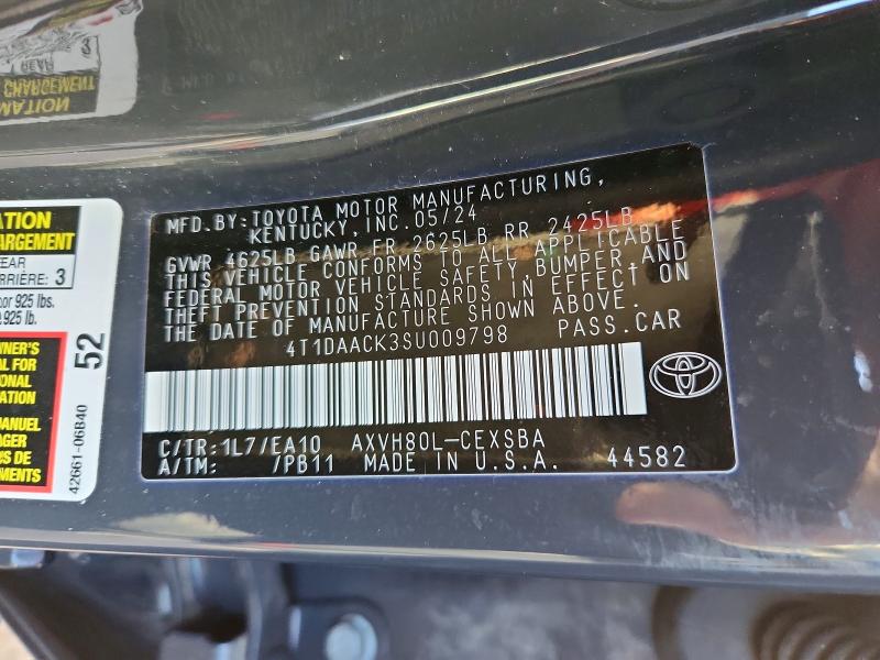 42031526 :رقم المزاد ، 4T1DAACK3SU009798 vin ، 2025 Toyota Camry مزاد بيع