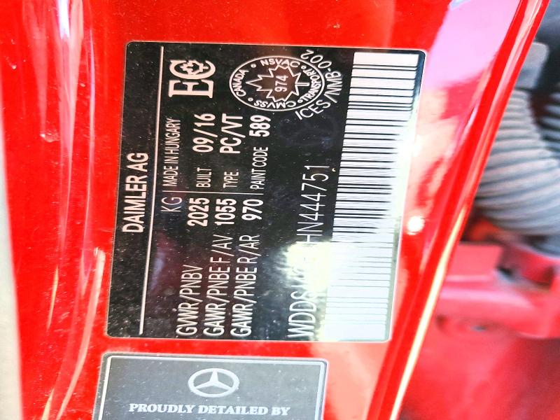 Продаж на аукціоні авто 2017 Mercedes Benz Cla-class Cla250 4ma, vin: WDDSJ4GB4HN444751, номер лоту: 46907686