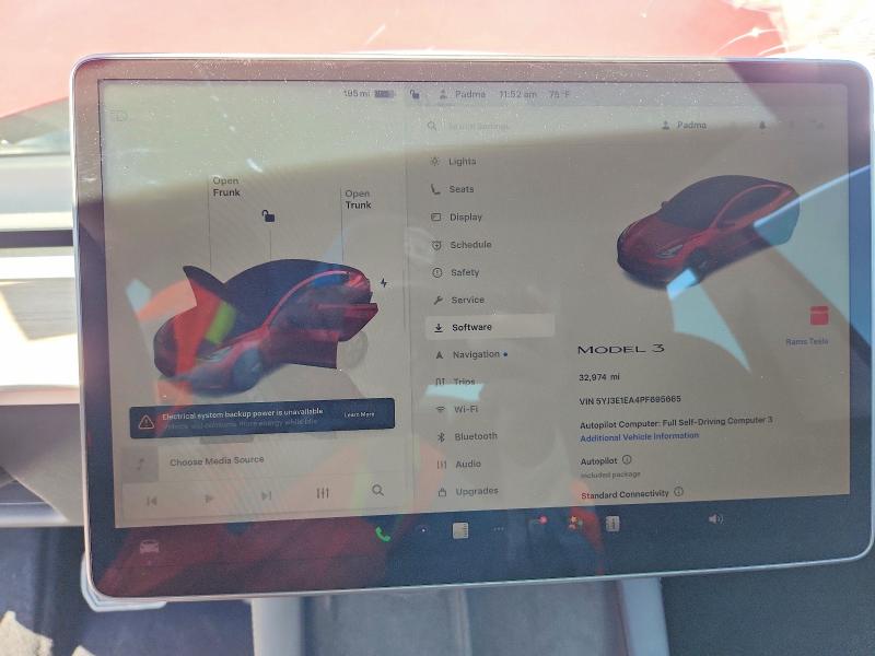 2023 Tesla Model 3 მანქანა იყიდება აუქციონზე, vin: 5YJ3E1EA4PF695665, აუქციონის ნომერი: 46237006