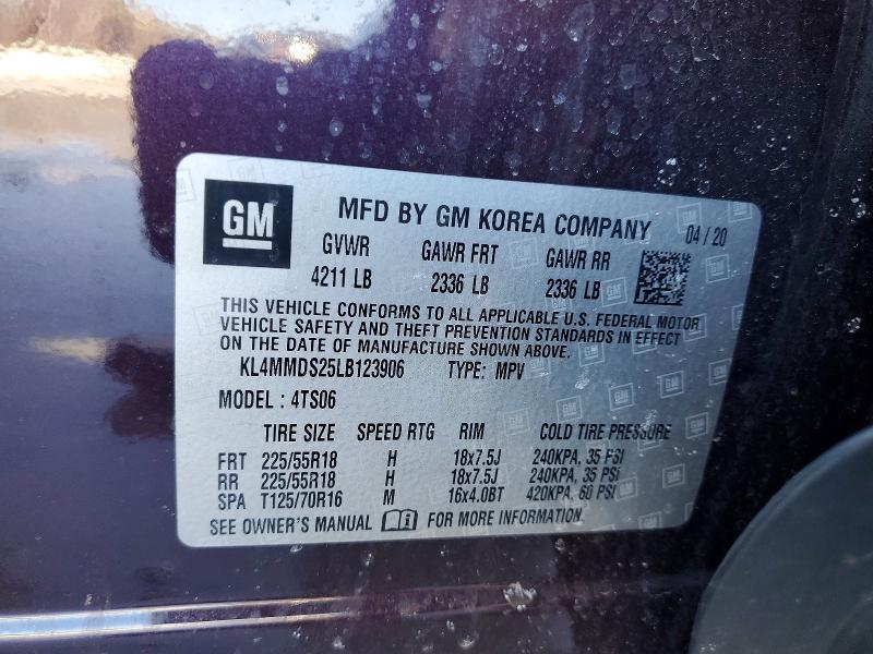 Aukcja sprzedaży 2020 Buick Encore Gx, vin: KL4MMDS25LB123906, numer aukcji: 41962356