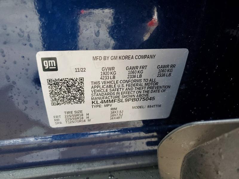 79521115 :رقم المزاد ، KL4MMFSL9PB075045 vin ، 2023 Buick Encore Gx مزاد بيع