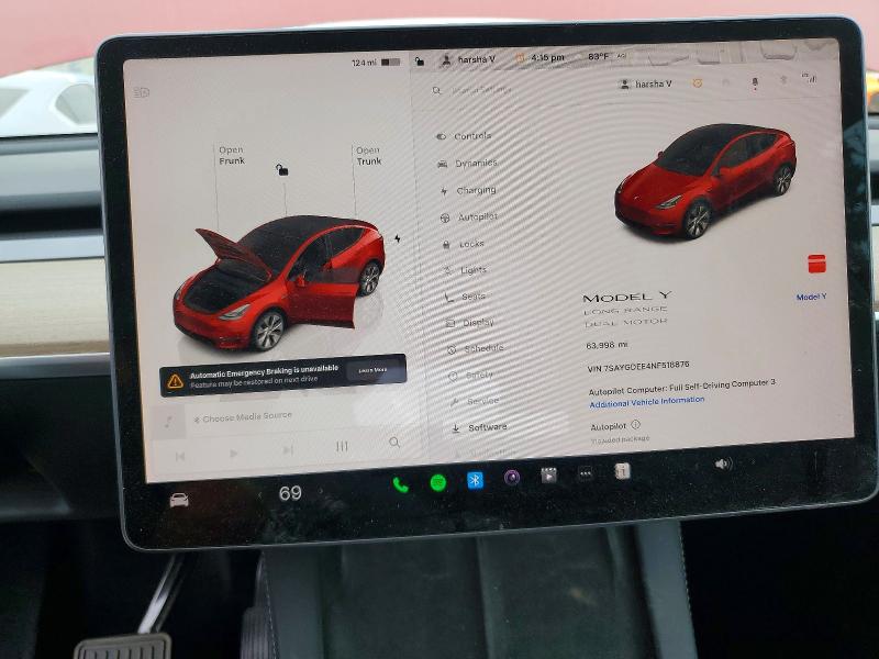 Продаж на аукціоні авто 2022 Tesla Model Y, vin: 7SAYGDEE4NF518876, номер лоту: 47301966