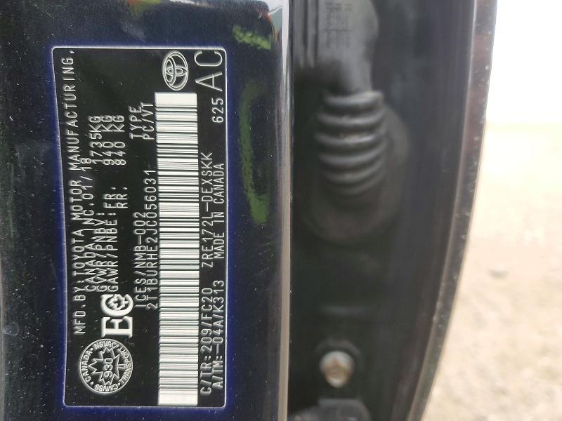 Продажа на аукционе авто 2018 Toyota Corolla, vin: 2T1BURHE2JC056031, номер лота: 45838596