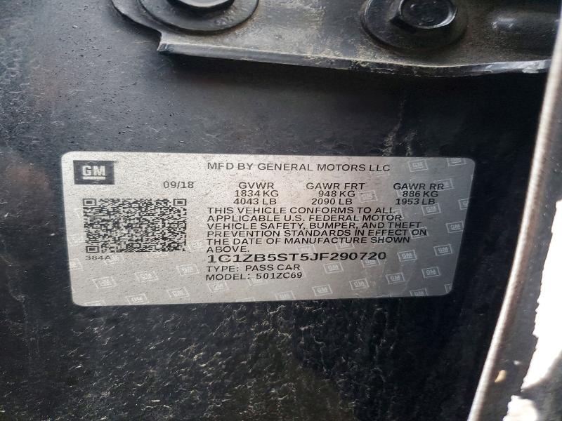 2018 Chevrolet Malibu მანქანა იყიდება აუქციონზე, vin: 1G1ZB5ST5JF290720, აუქციონის ნომერი: 45990506