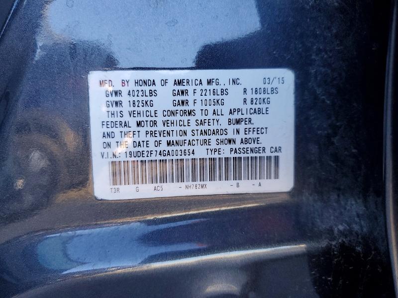 Aukcja sprzedaży 2016 Acura Ilx, vin: 19UDE2F74GA003654, numer aukcji: 46874336