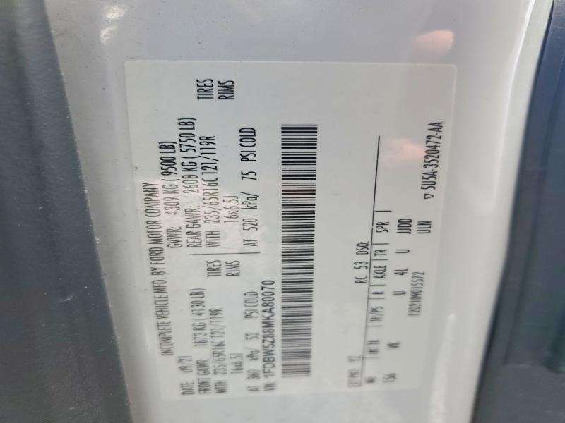 Продажа на аукционе авто 2021 Ford Transit, vin: 1FDBW5Z88MKA80070, номер лота: 79991145