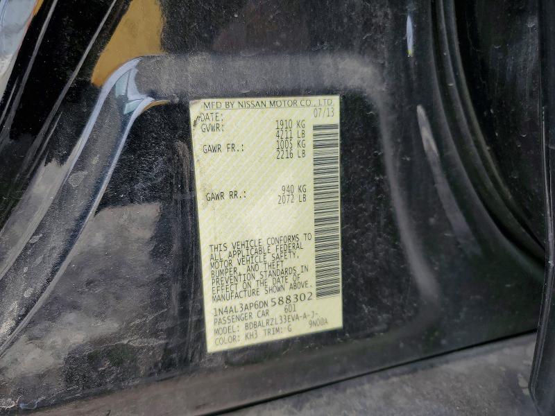 47826156 :رقم المزاد ، 1N4AL3AP6DN588302 vin ، 2013 Nissan Altima مزاد بيع