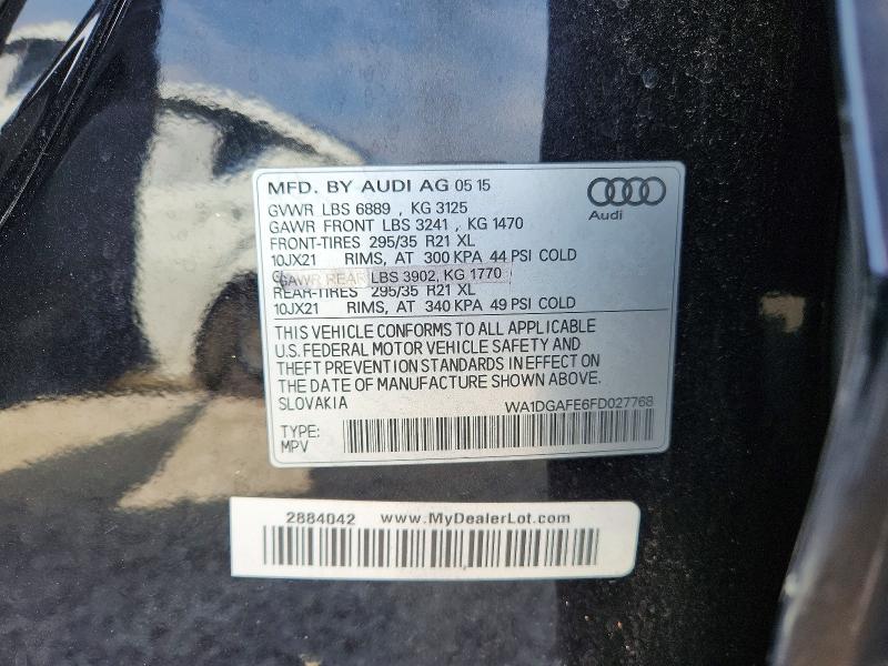 Продаж на аукціоні авто 2015 Audi Q7, vin: WA1DGAFE6FD027768, номер лоту: 79469595