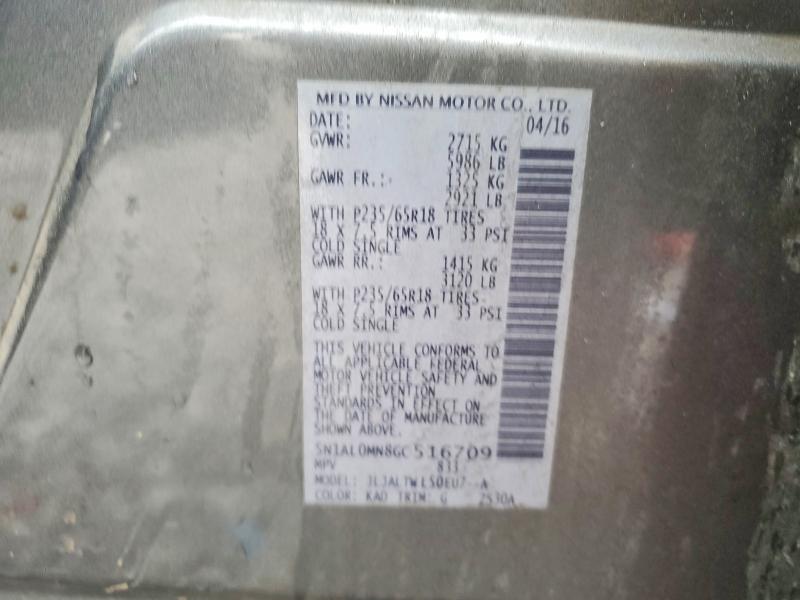 Aukcja sprzedaży 2016 Infiniti Qx60, vin: 5N1AL0MN8GC516709, numer aukcji: 47415266