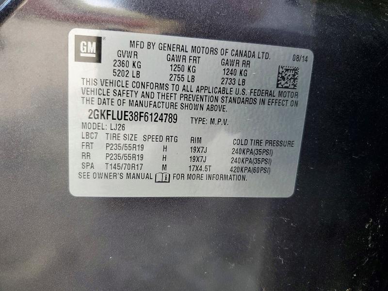 48144536 :رقم المزاد ، 2GKFLUE38F6124789 vin ، 2015 Gmc Terrain مزاد بيع