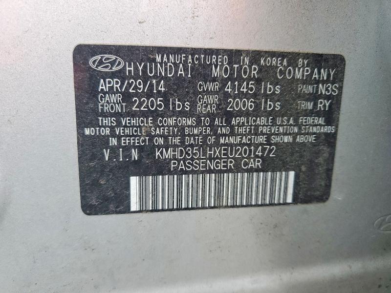 79130325 :رقم المزاد ، KMHD35LHXEU201472 vin ، 2014 Hyundai Elantra Gt مزاد بيع